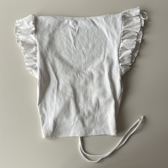 Zara Ruched Top with Ruffled Sleeves - Picture 3 of 3